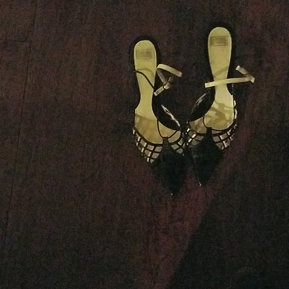 Designer shoes barely worn.  Feet are now too fat